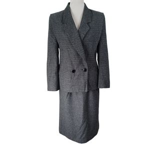 VINTAGE WINLIT TWEED 2 PIECE SUIT BLAZER/SKIRT SIZE 9/10